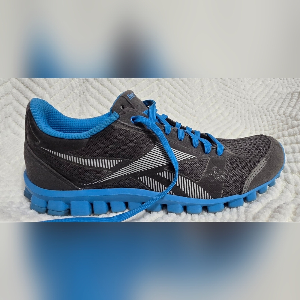 Reebok Gray and Blue Women's Sneakers